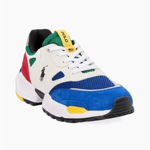 MensPolo Ralph Lauren Colorblock Lace up running leather shoes.Best offer